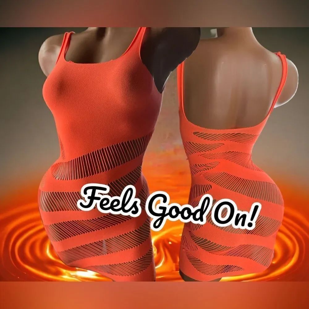 Neon Orange l OS High-stretch l Top, Dress, Cover-up, Lingerie l New